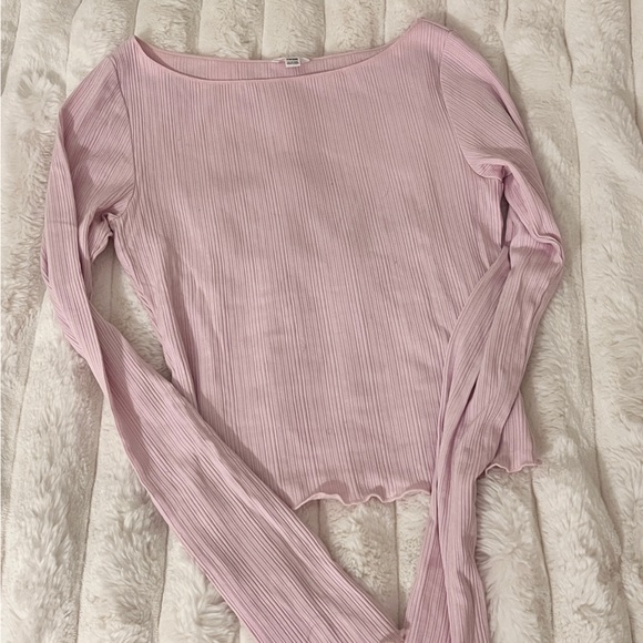 Garage Soft Pink Ribbed Top - Picture 1 of 3